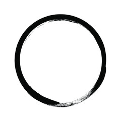 Circle oval grunge frames. Hand drawn round doodle ring. Stock vector Stamp emblem illustration isolater on white background.