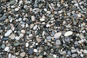 Natural Background Texture from Sea Pebbles on the Beach