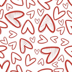 Seamless Heart Pattern Valentine's Day