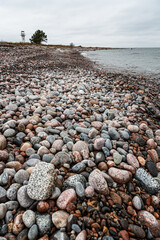 A rocky beach on the shores of the Baltic Sea