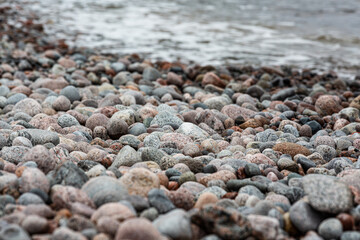 A rocky beach on the shores of the Baltic Sea