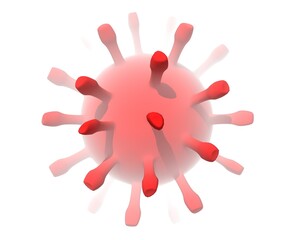 Deadly Virus scene inside the body 3d render