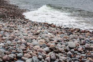 A rocky beach on the shores of the Baltic Sea