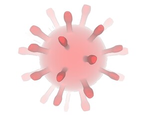 Deadly virus 3D rendering. Coronavirus isolation