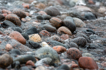 A rocky beach on the shores of the Baltic Sea