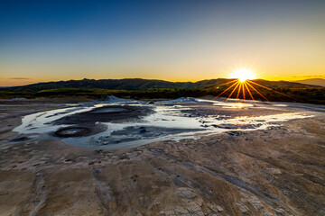 The mud volcanoes of Berca in Romania	