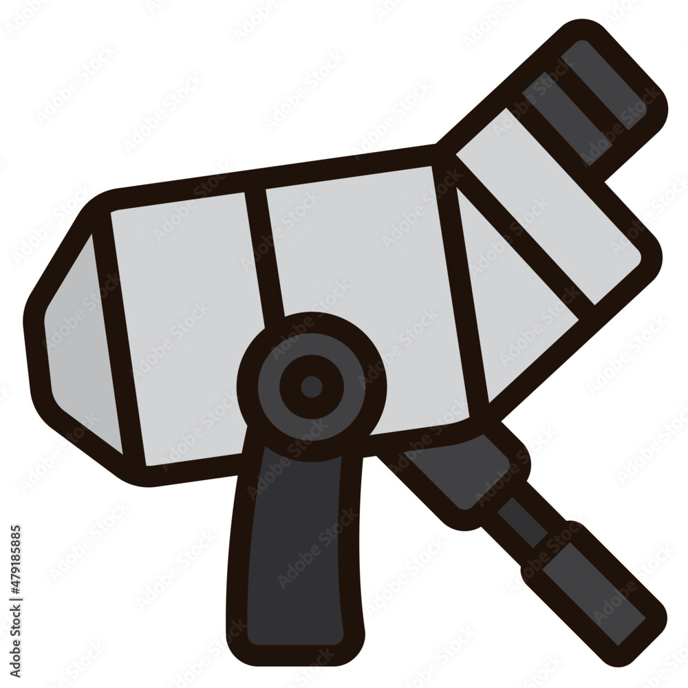 Sticker colposcope filled outline icon