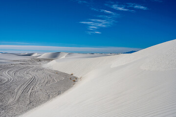Smooth Valley At The Base of A White Sand Dune