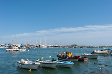 Fototapeta na wymiar Fishing port in Lagos in the Algarve