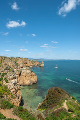 Fototapeta na wymiar Rocky coast at Ponta da Piedade near Lagos in the Algarve