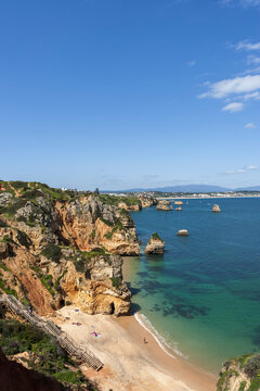 Rocky coast at Ponta da Piedade near Lagos in the Algarve