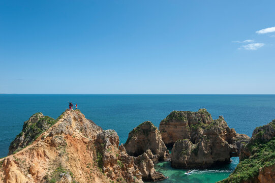 Rocky coast at Ponta da Piedade near Lagos in the Algarve