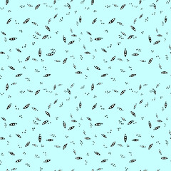 seamless abstract drawing on a blue background