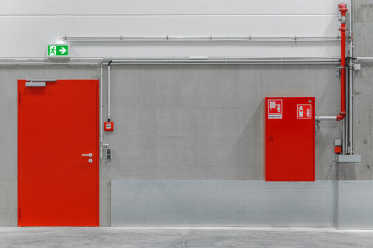 fire door and hydrant new logistics hall