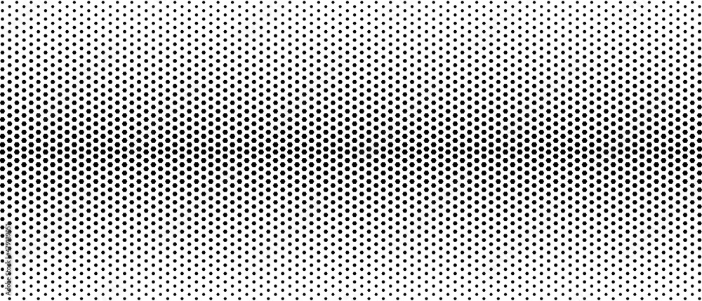 Poster halftone abstract background. monochrome texture made of geometric shapes. linear pattern in mosaic 
