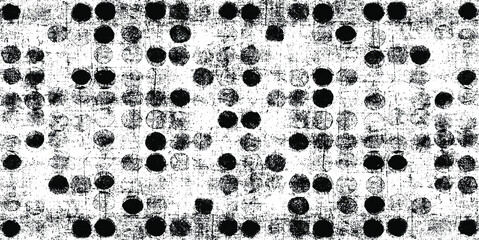 Rough, irregular texture composed of monochrome geometric elements. Overlay distressed grunge background. Abstract vector illustration. Isolated on white background. EPS10