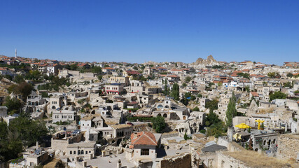 Fototapeta na wymiar The old Turkey city, Uchisar city view 
