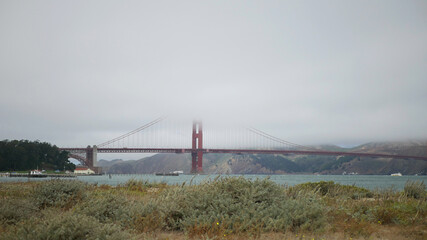 Golden Gate Bridge San Francisco in fog