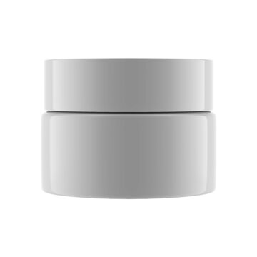 5g plastic jar cosmetic container white isolated
