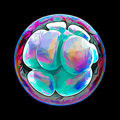 3d render of a soap bubble