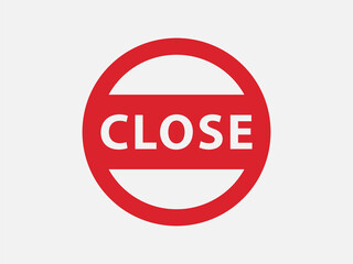 Close icon vector sign. Cancel symbol web design. Error, denied, avoid or wrong data button.