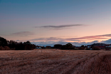 STAVANGER, NORWAY, January 2022 tananger. Meadow in Stavanger 