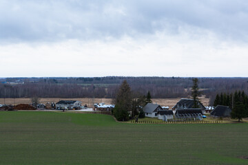 agricultural land in early spring