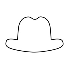 hat icon on white background, vector illustration.