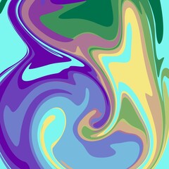 green yellow blue purple color psychedelic fluid art abstract background concept design vector illustration