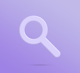 Magnifying glass icon 3d