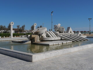 The Ship fountain  in Pescara is located on the seafront and represents an ancient rowing boat