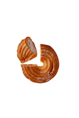 bagel with cream on a white background, isolate