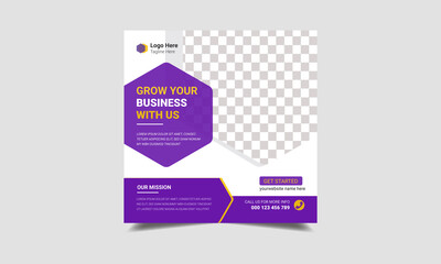 Digital marketing and corporate social media post template premium vector Premium Vector