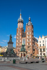 Fototapeta na wymiar Big sqaure at Krakow old city center