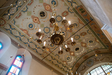 Decorative ceilling of synagogue
