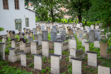 Naklejka premium Graves at jewish cemetery