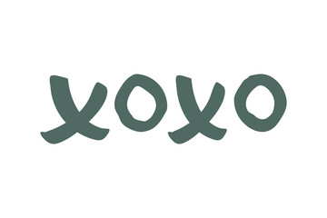 Abstract geometric XOXO as a decorative element