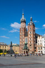 Fototapeta na wymiar Big sqaure at Krakow old city center