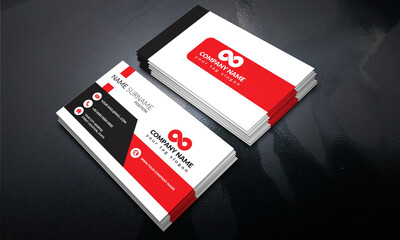 red and black modern smart business card design