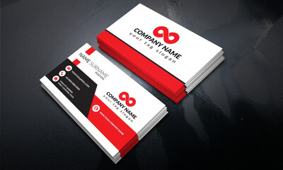 red and black modern smart business card design