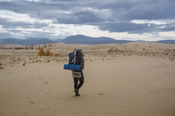 Traveler in the Chara desert