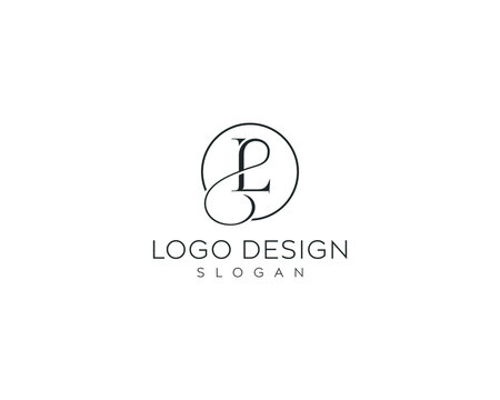 Abstract letter LP logo, PL vector logo design