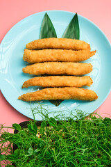 fried cheese on a plate