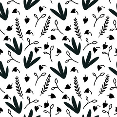Vector abstract floral seamless pattern