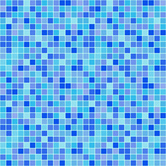 Seamless repeat pattern. Pool tiles i various colors of blue and green.