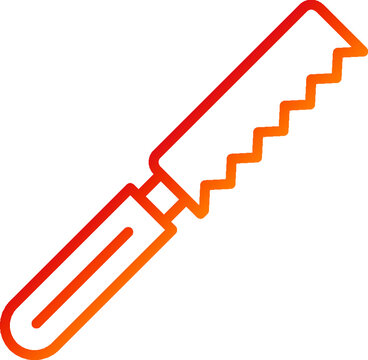 Bread Knife Icon Style