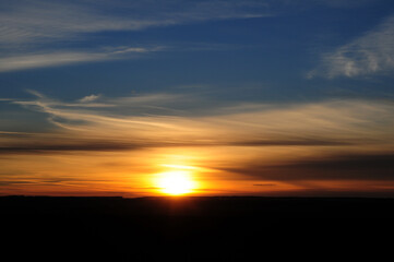 sunset in the sky