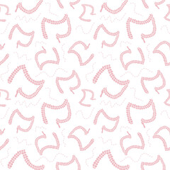 Bowel texture repeating pattern for gastroenterologist background. Fun gut shaped doodles, internal organs wallpaper