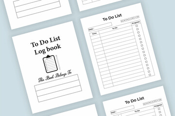 To do list logbook and Task tracker. Task planner notebook. Tasklist line art vector. KDP interior to do list logbook. To do list logbook KDP interior. To do task logbook.