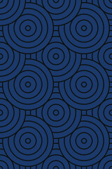 Seamless pattern with circle elements. Geometric grid with abstract  round shapes. 